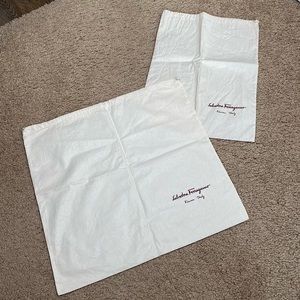 SET OF 2 SALVADORE FERRAGAMO SHOE BAGS